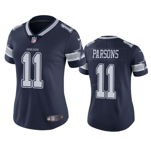 Women's Dallas Cowboys #11 Micah Parsons Navy Vapor Untouchable Limited Stitched Jersey(Run Small)
